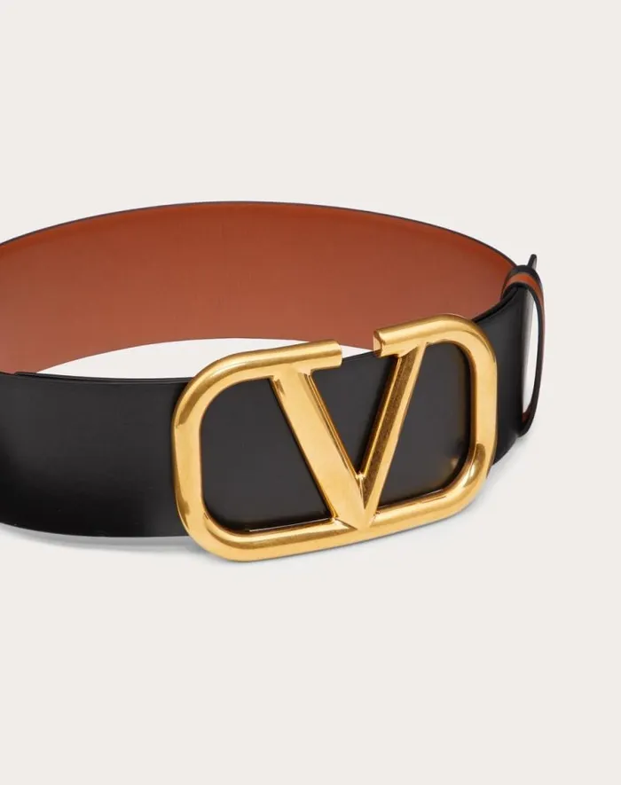 Valentino Belts Woman Reversible Vlogo Signature Belt In Glossy Calfskin 70 Mm For Woman In Blackpure Red Blackpure Red Valentino Belts Woman Reversible Vlogo Signature Belt In Glossy Calfskin 70 Mm For Woman In Blackpure Red Blackpure Red