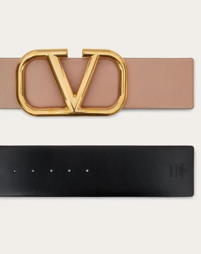 Valentino Belts Woman Reversible Vlogo Signature Belt In Glossy Calfskin 70 Mm For Woman In Blackpure Red Blackpure Red Valentino Belts Woman Reversible Vlogo Signature Belt In Glossy Calfskin 70 Mm For Woman In Blackpure Red Blackpure Red