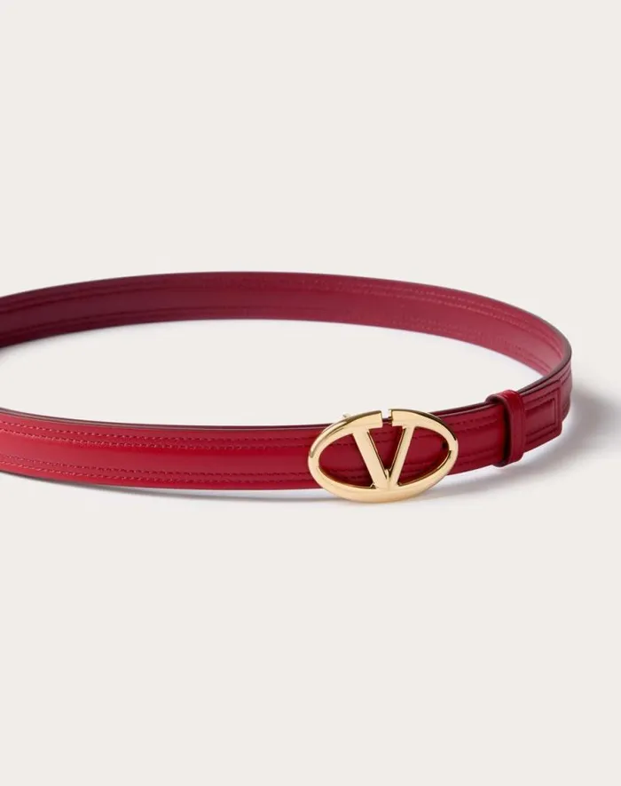 Valentino Belts Woman The Bold Edition Vlogo Shiny Calfskin Belt 20 Mm For Woman In Blackbrown Blackbrown Valentino Belts Woman The Bold Edition Vlogo Shiny Calfskin Belt 20 Mm For Woman In Blackbrown Blackbrown