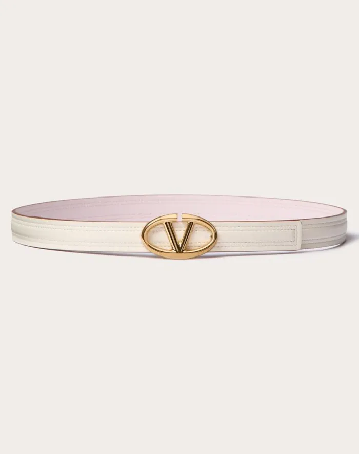 Valentino Belts Woman The Bold Edition Vlogo Shiny Calfskin Belt 20 Mm For Woman In Ivorymauve Ivorymauve Valentino Belts Woman The Bold Edition Vlogo Shiny Calfskin Belt 20 Mm For Woman In Ivorymauve Ivorymauve