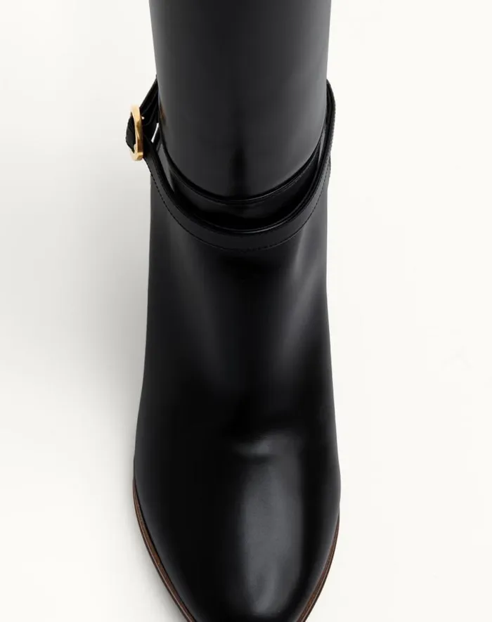 Valentino Boots Woman Pattie Calfskin Boot 75mm For Woman In Ivory Ivory Valentino Boots Woman Pattie Calfskin Boot 75mm For Woman In Ivory Ivory