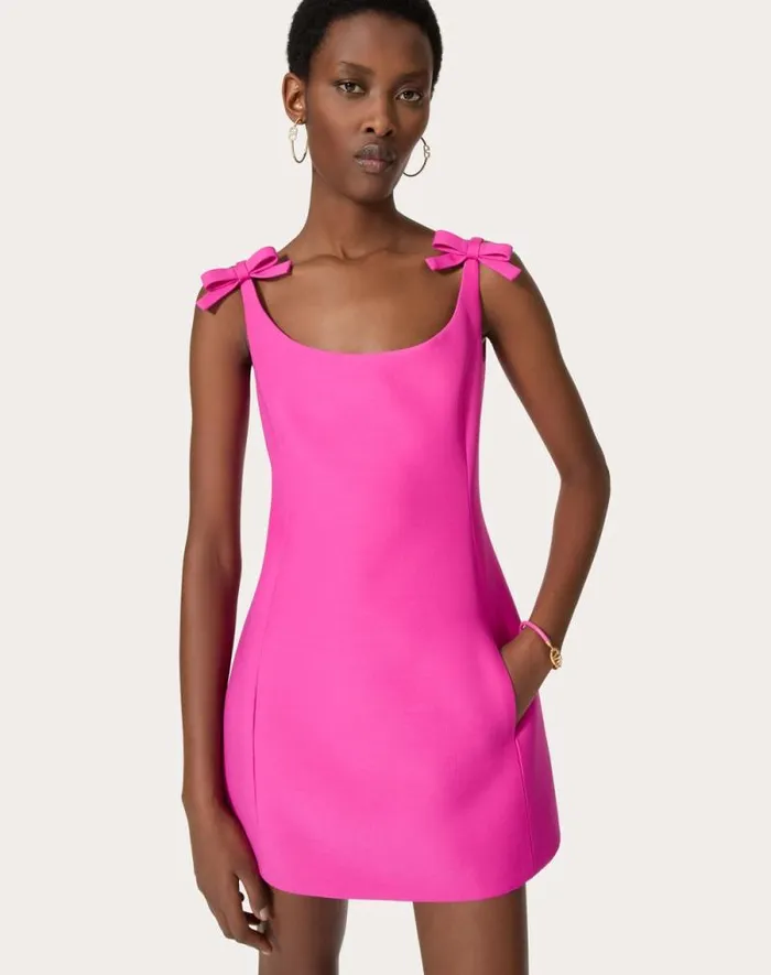 Valentino Dresses Woman Crepe Couture Short Dress For Woman In Pink Pp Pink Pp Valentino Dresses Woman Crepe Couture Short Dress For Woman In Pink Pp Pink Pp