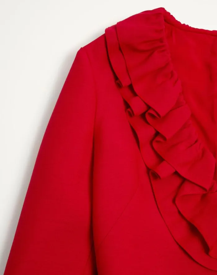 Valentino Dresses Woman Crepe Couture Short Dress For Woman In Red Red Valentino Dresses Woman Crepe Couture Short Dress For Woman In Red Red