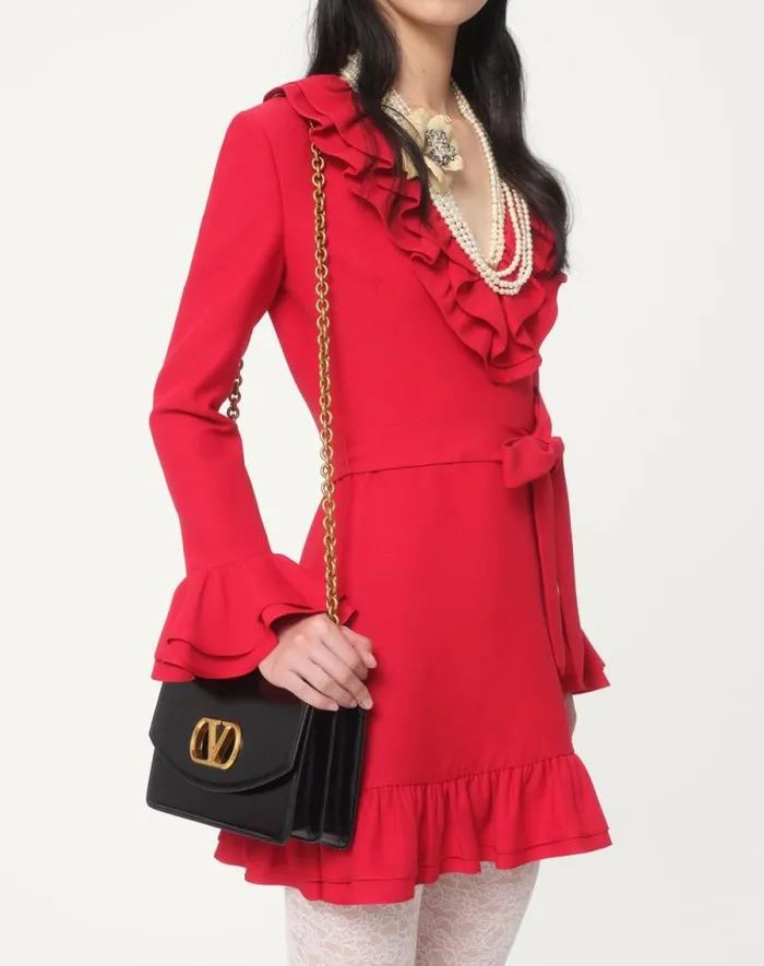 Valentino Dresses Woman Crepe Couture Short Dress For Woman In Red Red Valentino Dresses Woman Crepe Couture Short Dress For Woman In Red Red