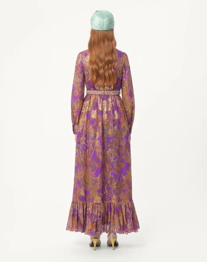 Valentino Dresses Woman Long Embroidered Dress In Fil Coupe039 Lame039 Cachemire Apres L039hiver For Woman In Multicolor Multicolor Valentino Dresses Woman Long Embroidered Dress In Fil Coupe039 Lame039 Cachemire Apres L039hiver For Woman In Multicolor Multicolor