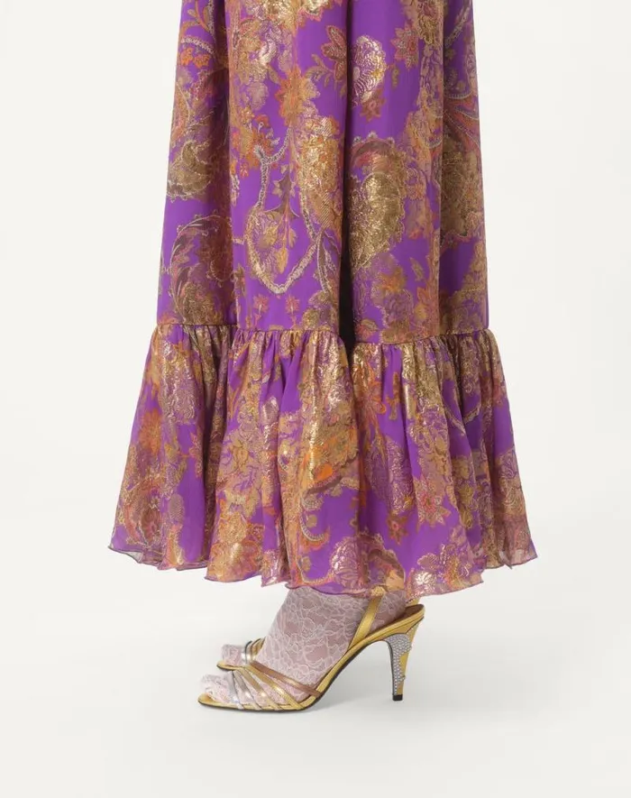 Valentino Dresses Woman Long Embroidered Dress In Fil Coupe039 Lame039 Cachemire Apres L039hiver For Woman In Multicolor Multicolor Valentino Dresses Woman Long Embroidered Dress In Fil Coupe039 Lame039 Cachemire Apres L039hiver For Woman In Multicolor Multicolor