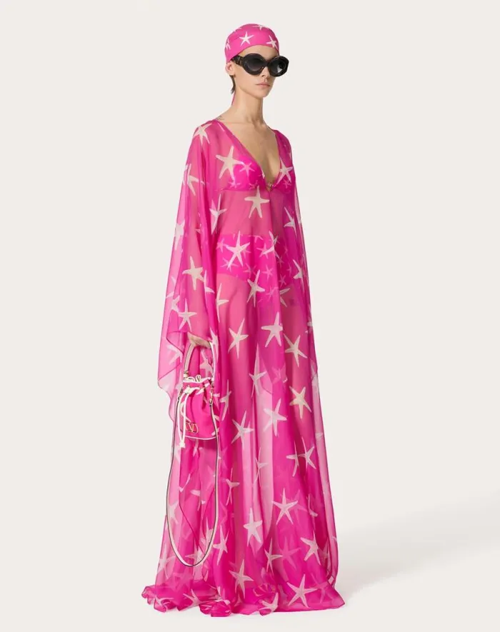 Valentino Dresses Woman Starfish Chiffon Evening Dress For Woman In Ivorypink Pp Ivorypink Pp Valentino Dresses Woman Starfish Chiffon Evening Dress For Woman In Ivorypink Pp Ivorypink Pp