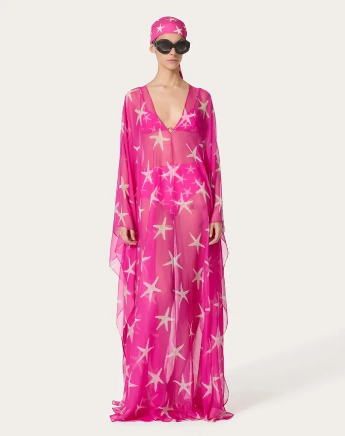 Valentino Dresses Woman Starfish Chiffon Evening Dress For Woman In Ivorypink Pp Ivorypink Pp Valentino Dresses Woman Starfish Chiffon Evening Dress For Woman In Ivorypink Pp Ivorypink Pp