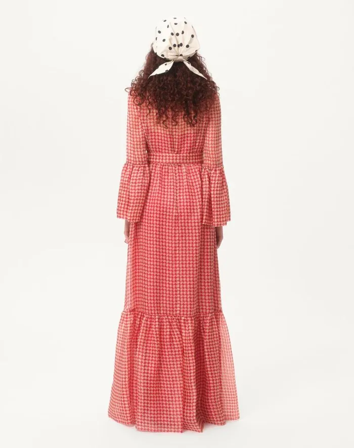 Valentino Gowns Woman Vichy Opticool Organza Evening Dress For Woman In Ivoryparis Ivoryparis Valentino Gowns Woman Vichy Opticool Organza Evening Dress For Woman In Ivoryparis Ivoryparis