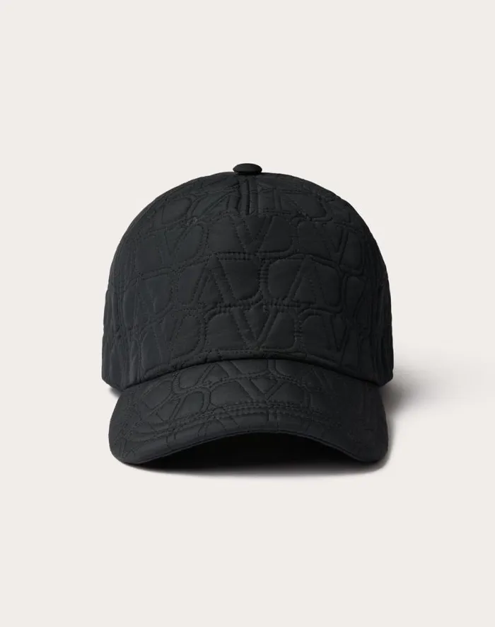 Valentino Hats And Gloves Man Baseball Hat In Quilted Toile Iconographe For Man In Navy Navy Valentino Hats And Gloves Man Baseball Hat In Quilted Toile Iconographe For Man In Navy Navy