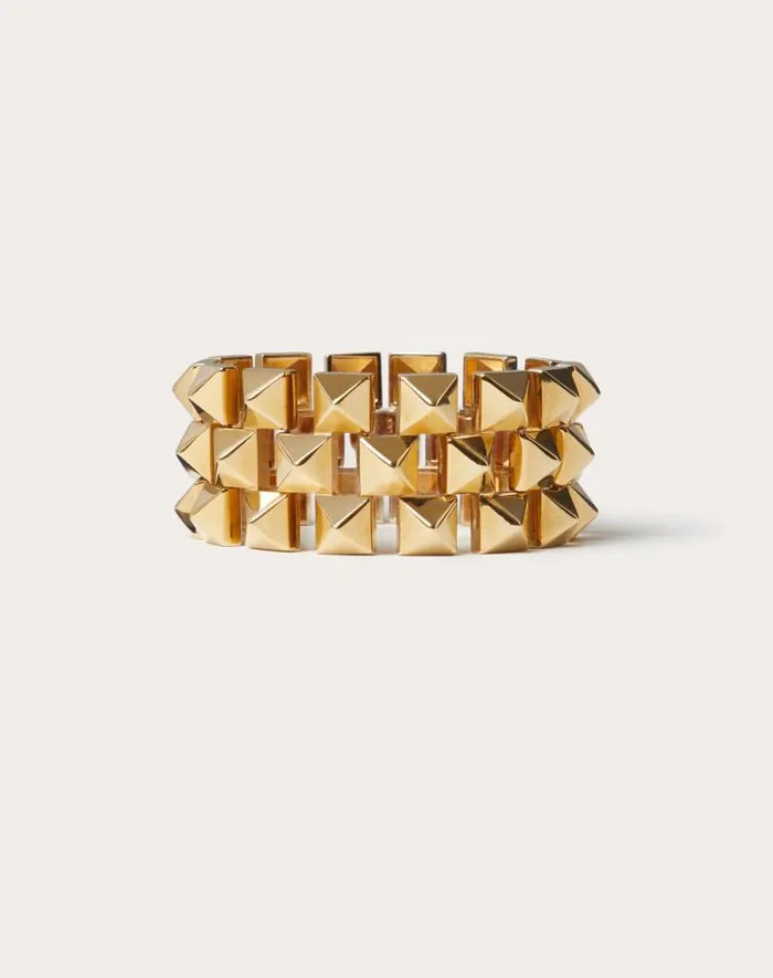 Valentino Jewelry Woman Stud Reign Metal Bracelet For Woman In Gold Gold