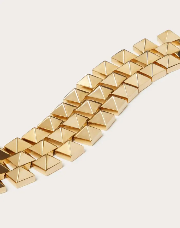 Valentino Jewelry Woman Stud Reign Metal Bracelet For Woman In Gold Gold Valentino Jewelry Woman Stud Reign Metal Bracelet For Woman In Gold Gold