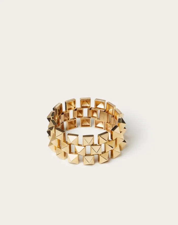 Valentino Jewelry Woman Stud Reign Metal Bracelet For Woman In Gold Gold Valentino Jewelry Woman Stud Reign Metal Bracelet For Woman In Gold Gold