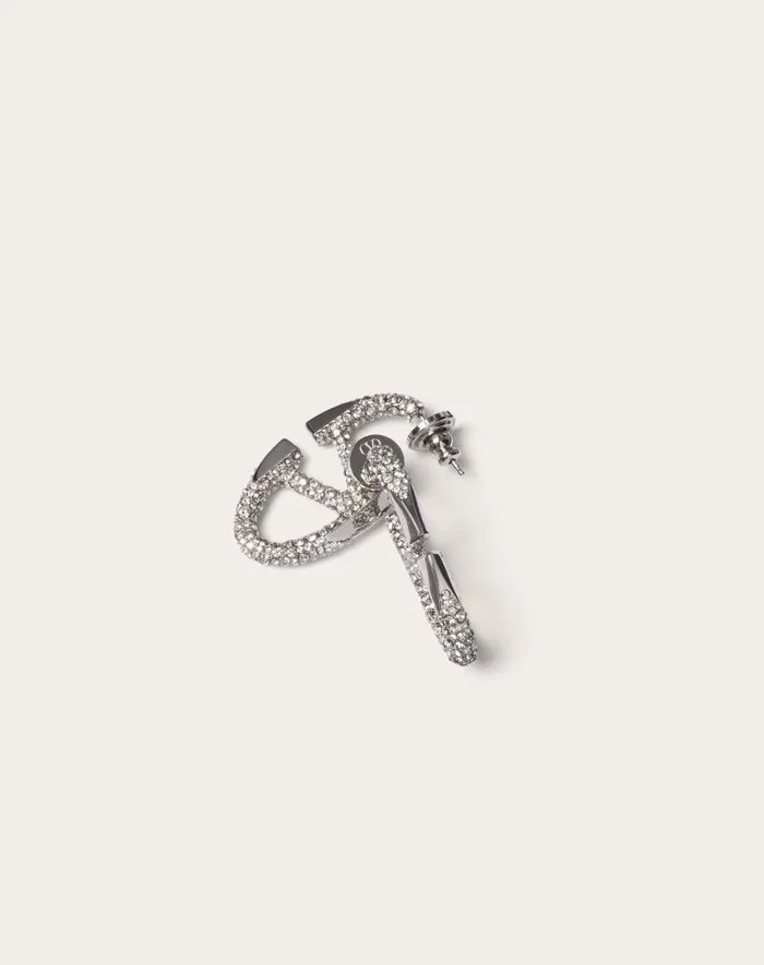 Valentino Jewelry Woman The Bold Edition Vlogo Metal And Swarovski Crystal Earrings For Woman In Gold Gold Valentino Jewelry Woman The Bold Edition Vlogo Metal And Swarovski Crystal Earrings For Woman In Gold Gold