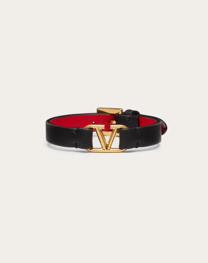 Valentino Jewelry Woman Vlogo Signature Calfskin Bracelet For Woman In Rose Cannelle Rose Cannelle Valentino Jewelry Woman Vlogo Signature Calfskin Bracelet For Woman In Rose Cannelle Rose Cannelle