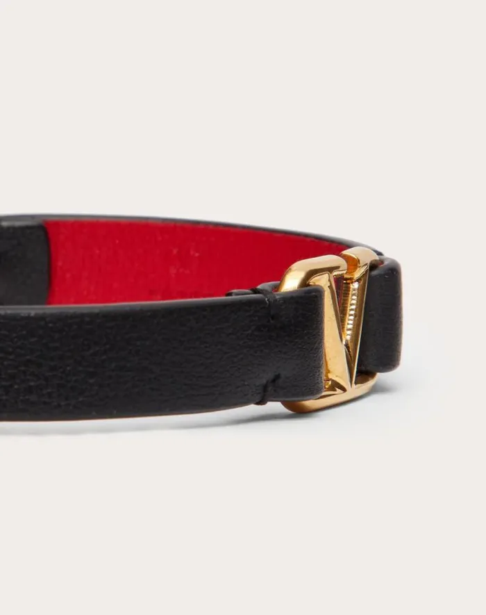 Valentino Jewelry Woman Vlogo Signature Calfskin Bracelet For Woman In Rose Cannelle Rose Cannelle Valentino Jewelry Woman Vlogo Signature Calfskin Bracelet For Woman In Rose Cannelle Rose Cannelle
