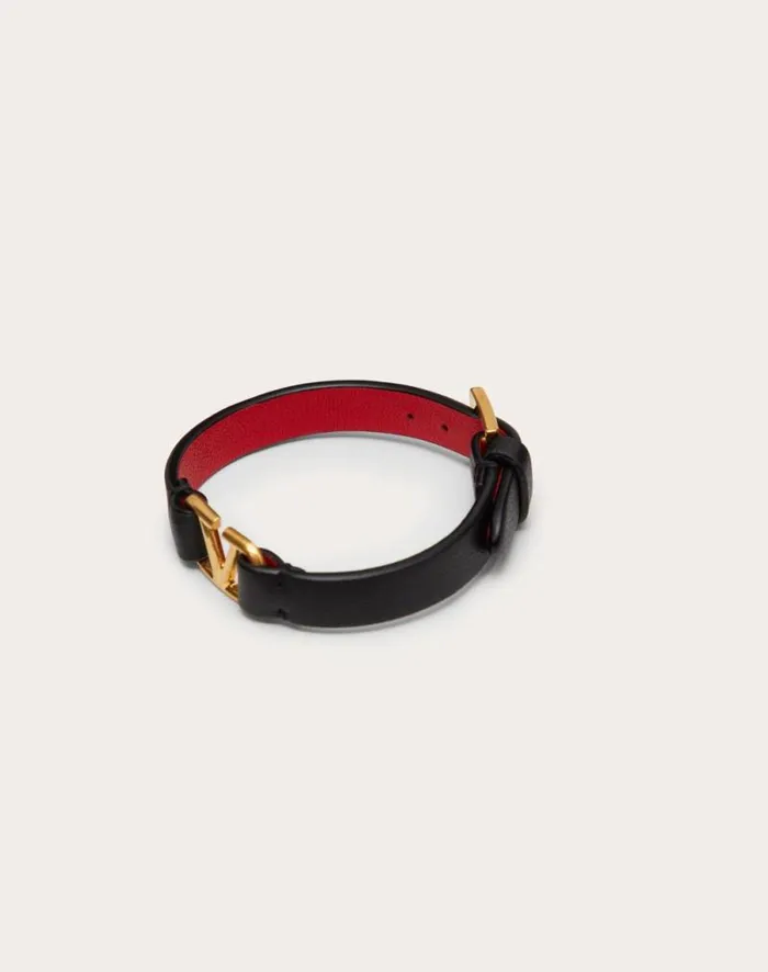 Valentino Jewelry Woman Vlogo Signature Calfskin Bracelet For Woman In Rose Cannelle Rose Cannelle Valentino Jewelry Woman Vlogo Signature Calfskin Bracelet For Woman In Rose Cannelle Rose Cannelle