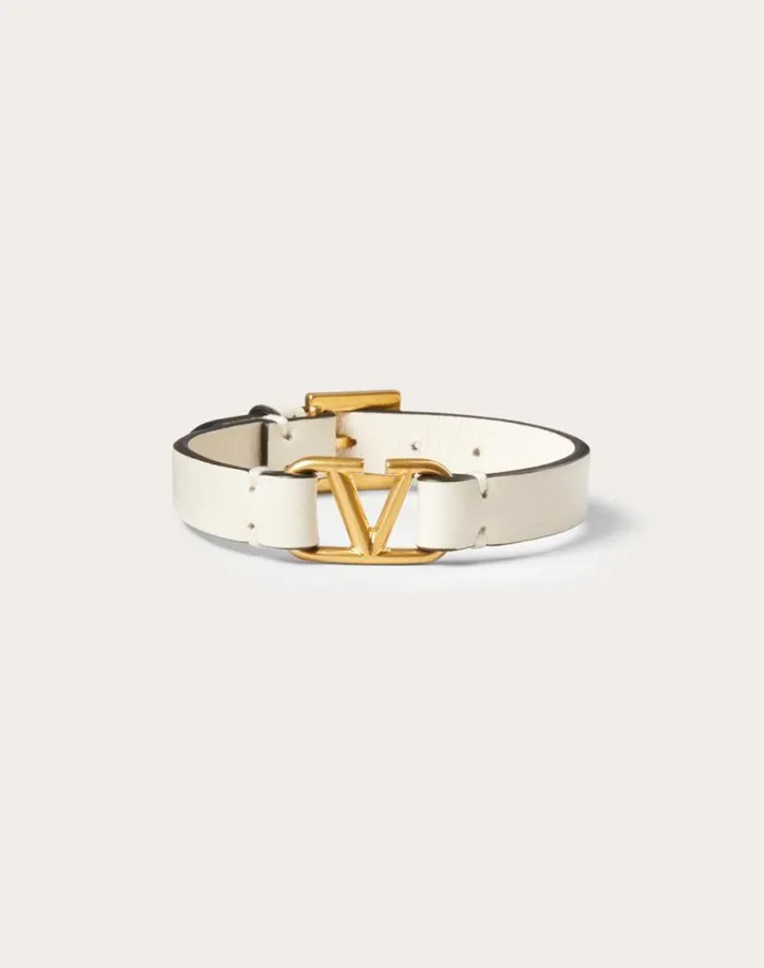 Valentino Jewelry Woman Vlogo Signature Calfskin Bracelet For Woman In Rose Cannelle Rose Cannelle Valentino Jewelry Woman Vlogo Signature Calfskin Bracelet For Woman In Rose Cannelle Rose Cannelle
