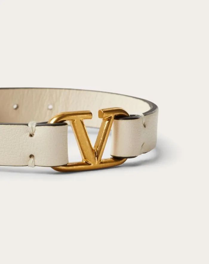 Valentino Jewelry Woman Vlogo Signature Calfskin Bracelet For Woman In Rose Cannelle Rose Cannelle Valentino Jewelry Woman Vlogo Signature Calfskin Bracelet For Woman In Rose Cannelle Rose Cannelle