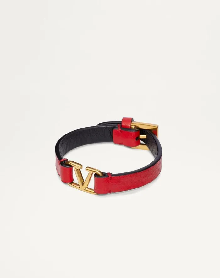 Valentino Jewelry Woman Vlogo Signature Calfskin Bracelet For Woman In Rose Cannelle Rose Cannelle Valentino Jewelry Woman Vlogo Signature Calfskin Bracelet For Woman In Rose Cannelle Rose Cannelle