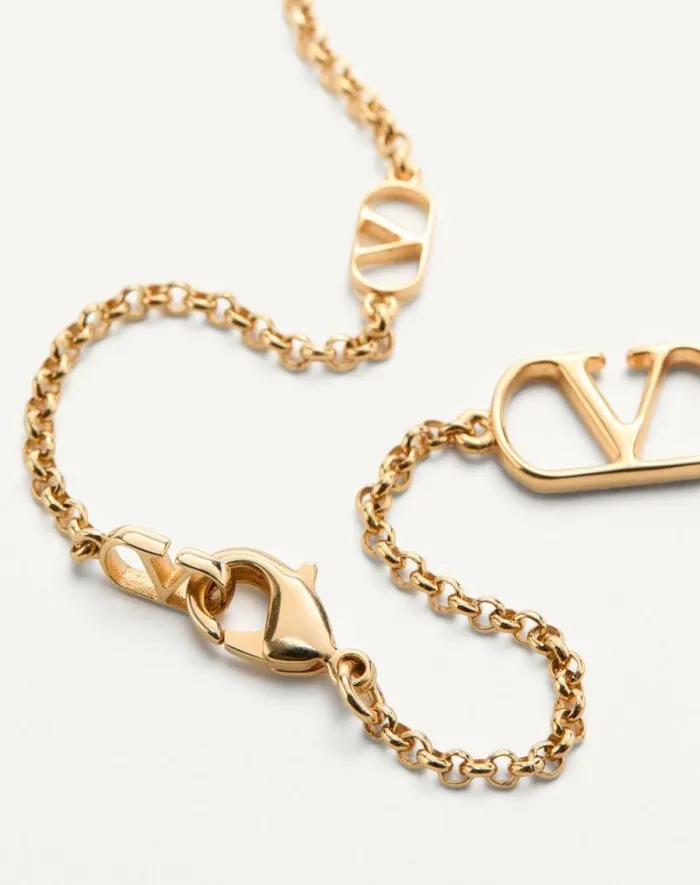 Valentino Jewelry Woman Vlogo Signature Metal Necklace For Woman In Gold Gold Valentino Jewelry Woman Vlogo Signature Metal Necklace For Woman In Gold Gold