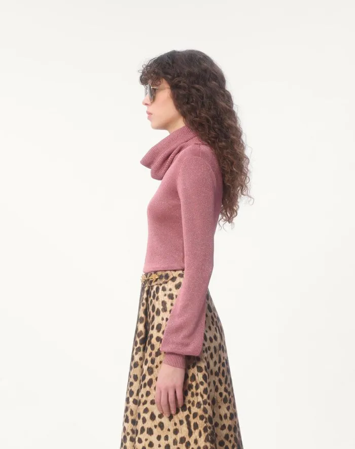Valentino Knitwear Woman Lurex Sweater For Woman In Gold Gold Valentino Knitwear Woman Lurex Sweater For Woman In Gold Gold