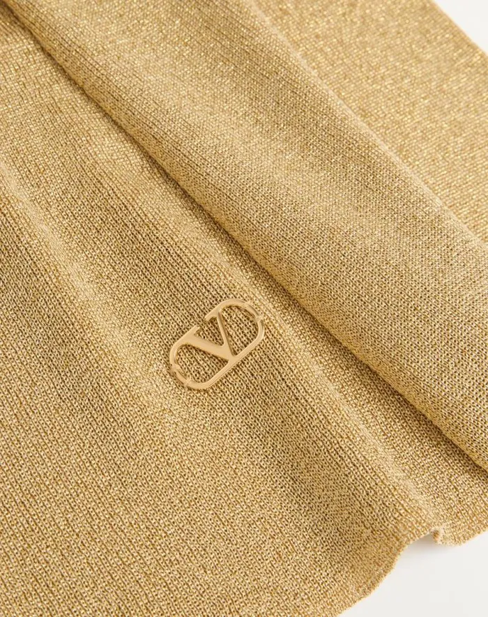 Valentino Knitwear Woman Lurex Sweater For Woman In Gold Gold Valentino Knitwear Woman Lurex Sweater For Woman In Gold Gold