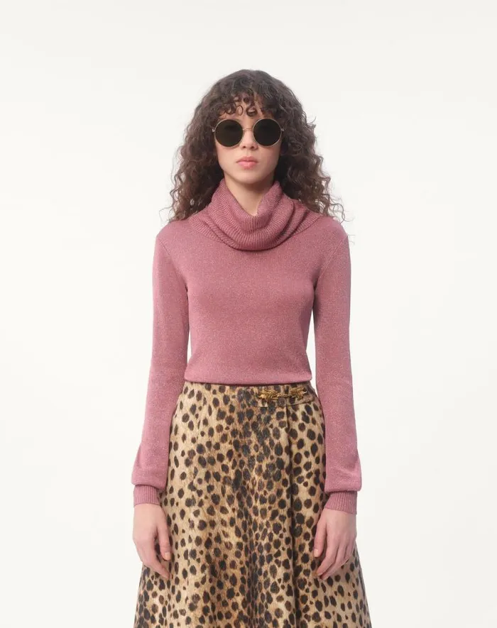 Valentino Knitwear Woman Lurex Sweater For Woman In Gold Gold Valentino Knitwear Woman Lurex Sweater For Woman In Gold Gold