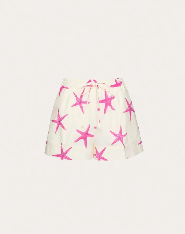 Valentino Pants And Shorts Woman Starfish Popeline Shorts For Woman In Ivorypink Pp Ivorypink Pp Valentino Pants And Shorts Woman Starfish Popeline Shorts For Woman In Ivorypink Pp Ivorypink Pp
