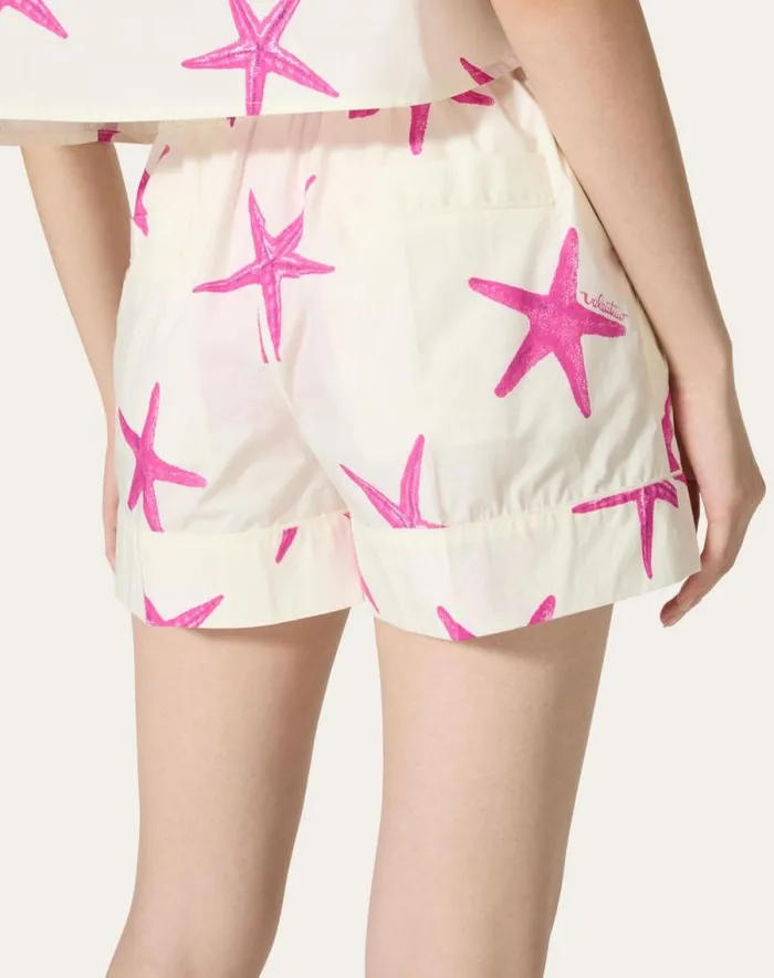 Valentino Pants And Shorts Woman Starfish Popeline Shorts For Woman In Ivorypink Pp Ivorypink Pp Valentino Pants And Shorts Woman Starfish Popeline Shorts For Woman In Ivorypink Pp Ivorypink Pp