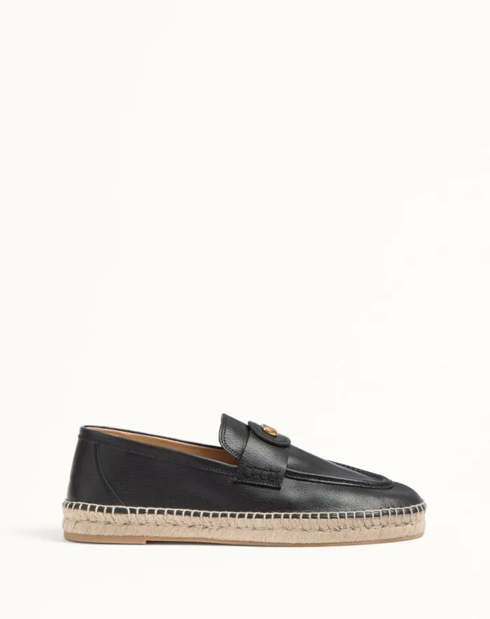 Valentino Sandals Man Palm Avenue Calfskin Loafer For Man In Tobacco Tobacco