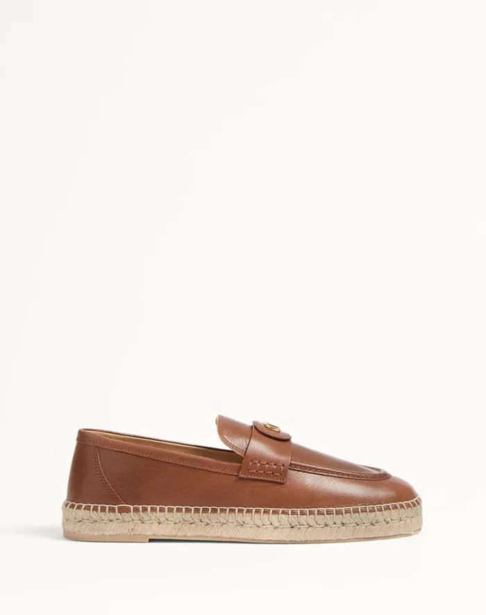 Valentino Sandals Man Palm Avenue Calfskin Loafer For Man In Tobacco Tobacco Valentino Sandals Man Palm Avenue Calfskin Loafer For Man In Tobacco Tobacco