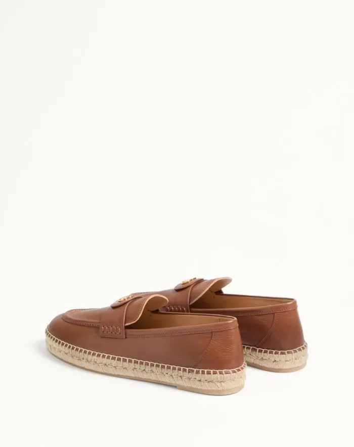 Valentino Sandals Man Palm Avenue Calfskin Loafer For Man In Tobacco Tobacco Valentino Sandals Man Palm Avenue Calfskin Loafer For Man In Tobacco Tobacco