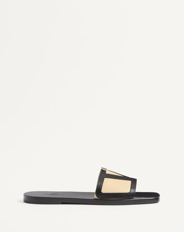 Valentino Sandals Man Viva Superstar Slide Sandal In Nappa Leather For Man In Butterblack Butterblack Valentino Sandals Man Viva Superstar Slide Sandal In Nappa Leather For Man In Butterblack Butterblack