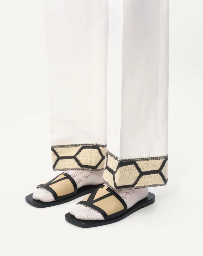 Valentino Sandals Man Viva Superstar Slide Sandal In Nappa Leather For Man In Butterblack Butterblack Valentino Sandals Man Viva Superstar Slide Sandal In Nappa Leather For Man In Butterblack Butterblack