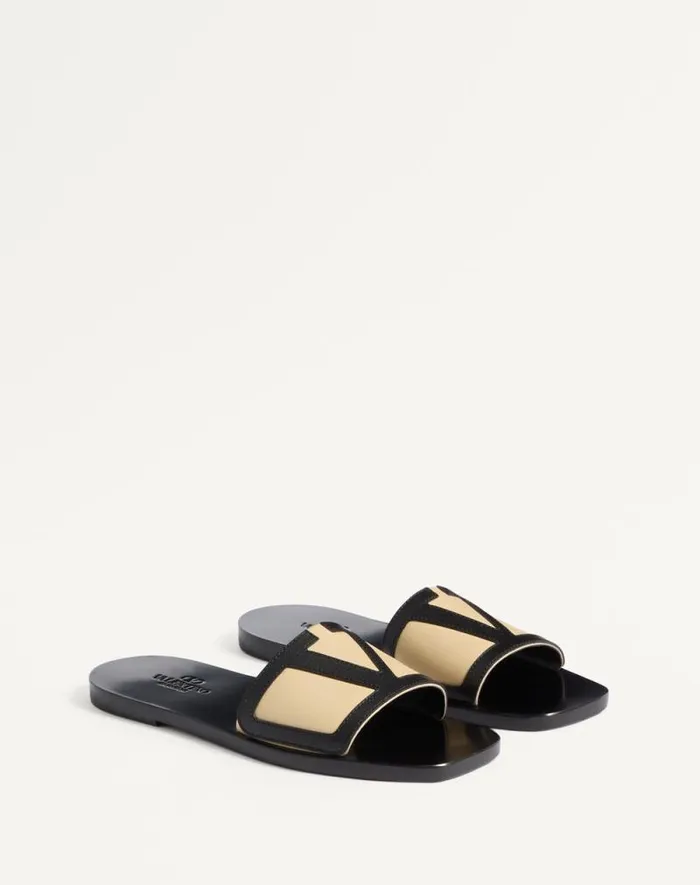 Valentino Sandals Man Viva Superstar Slide Sandal In Nappa Leather For Man In Butterblack Butterblack Valentino Sandals Man Viva Superstar Slide Sandal In Nappa Leather For Man In Butterblack Butterblack