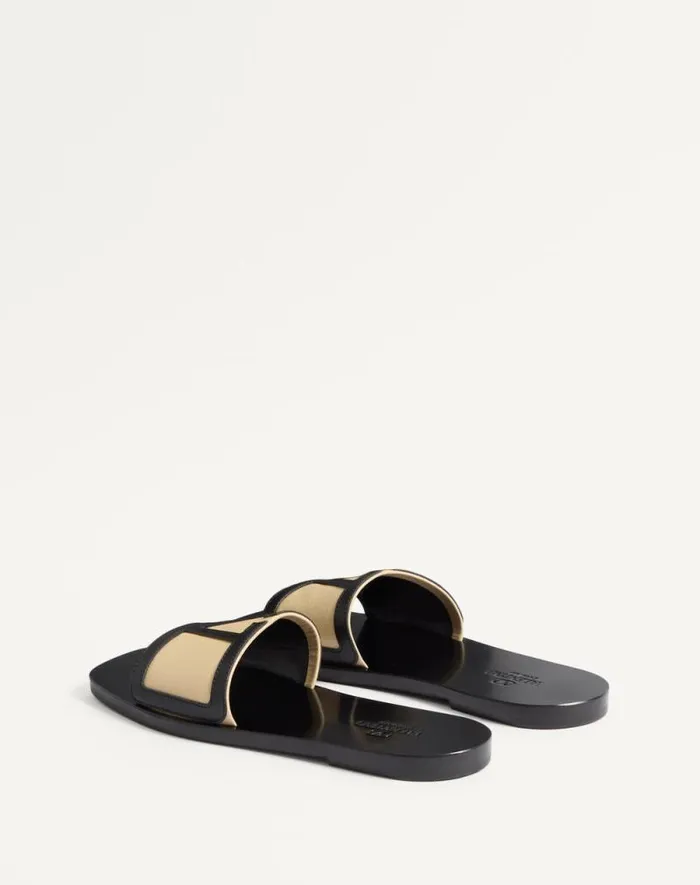 Valentino Sandals Man Viva Superstar Slide Sandal In Nappa Leather For Man In Butterblack Butterblack Valentino Sandals Man Viva Superstar Slide Sandal In Nappa Leather For Man In Butterblack Butterblack