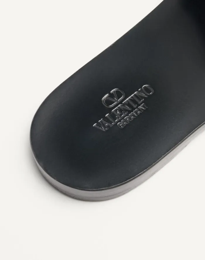 Valentino Sandals Man Viva Superstar Slide Sandal In Nappa Leather For Man In Butterblack Butterblack Valentino Sandals Man Viva Superstar Slide Sandal In Nappa Leather For Man In Butterblack Butterblack