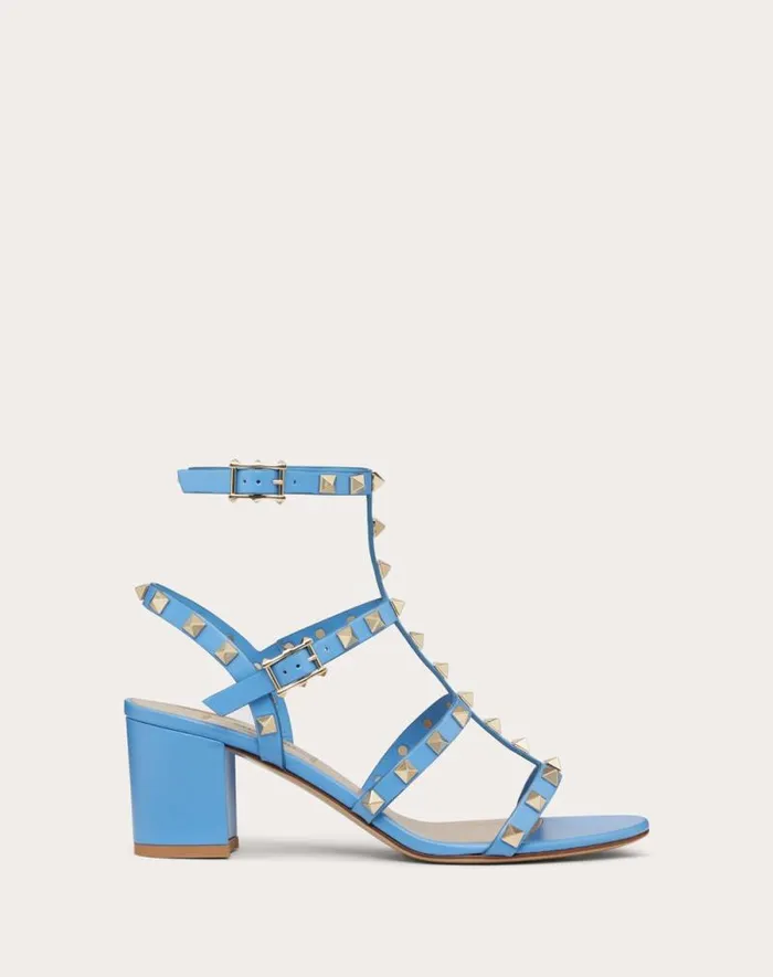 Valentino Sandals Woman Rockstud Calfskin Ankle Strap Sandal 60 Mm For Woman In Saddle Brown Saddle Brown Valentino Sandals Woman Rockstud Calfskin Ankle Strap Sandal 60 Mm For Woman In Saddle Brown Saddle Brown