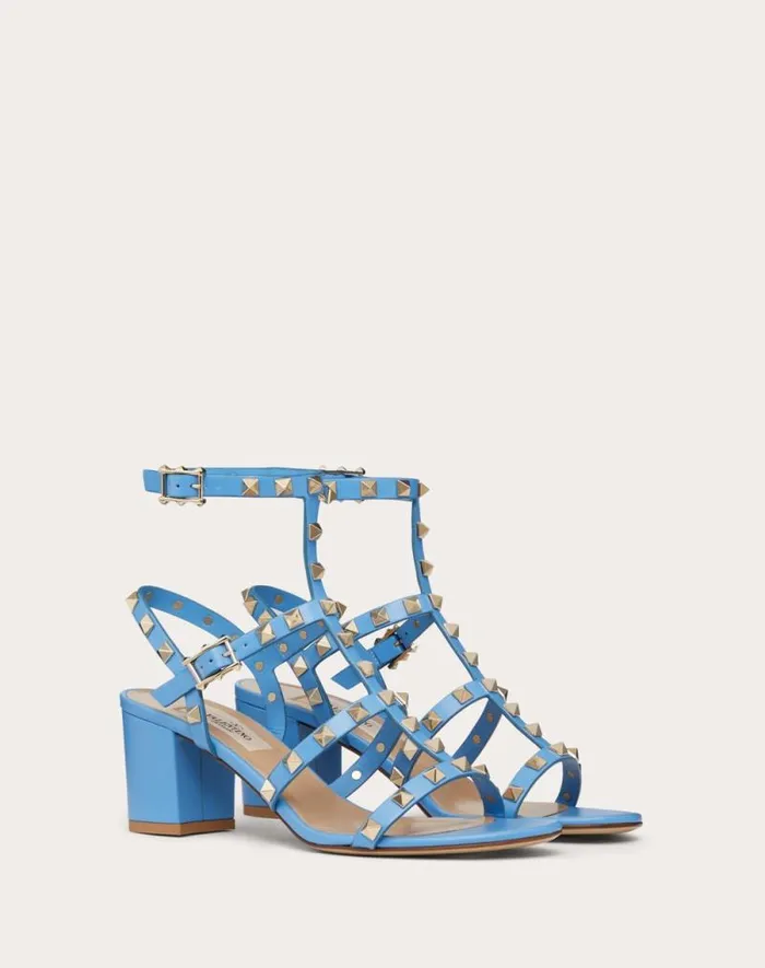 Valentino Sandals Woman Rockstud Calfskin Ankle Strap Sandal 60 Mm For Woman In Saddle Brown Saddle Brown Valentino Sandals Woman Rockstud Calfskin Ankle Strap Sandal 60 Mm For Woman In Saddle Brown Saddle Brown
