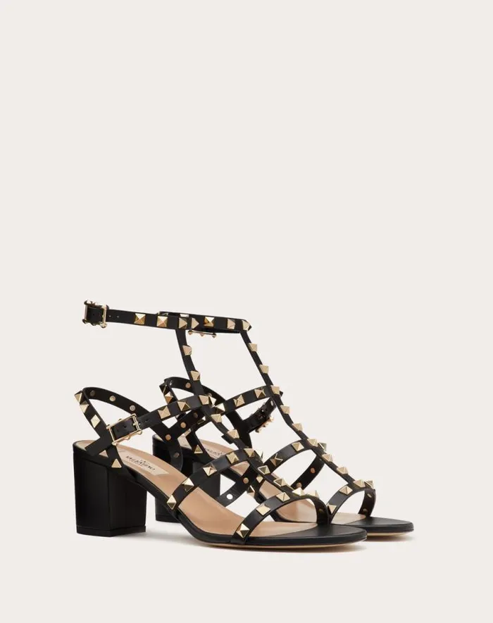 Valentino Sandals Woman Rockstud Calfskin Ankle Strap Sandal 60 Mm For Woman In Saddle Brown Saddle Brown Valentino Sandals Woman Rockstud Calfskin Ankle Strap Sandal 60 Mm For Woman In Saddle Brown Saddle Brown