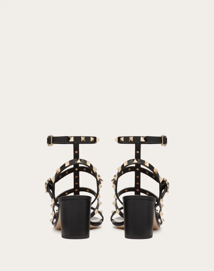 Valentino Sandals Woman Rockstud Calfskin Ankle Strap Sandal 60 Mm For Woman In Saddle Brown Saddle Brown Valentino Sandals Woman Rockstud Calfskin Ankle Strap Sandal 60 Mm For Woman In Saddle Brown Saddle Brown