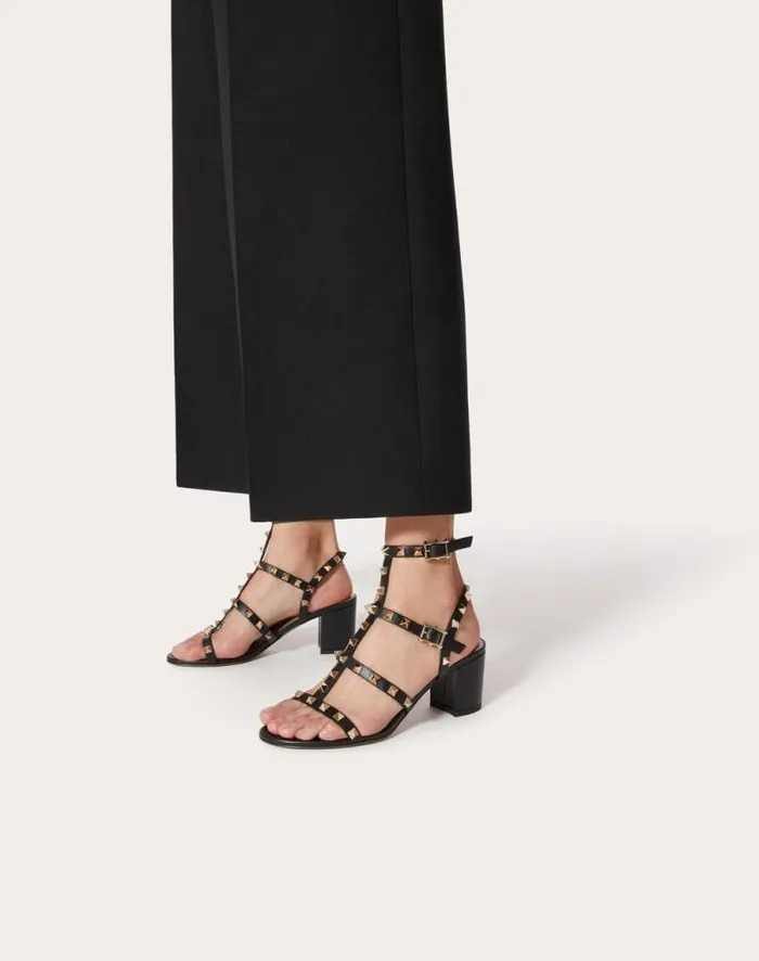 Valentino Sandals Woman Rockstud Calfskin Ankle Strap Sandal 60 Mm For Woman In Saddle Brown Saddle Brown Valentino Sandals Woman Rockstud Calfskin Ankle Strap Sandal 60 Mm For Woman In Saddle Brown Saddle Brown