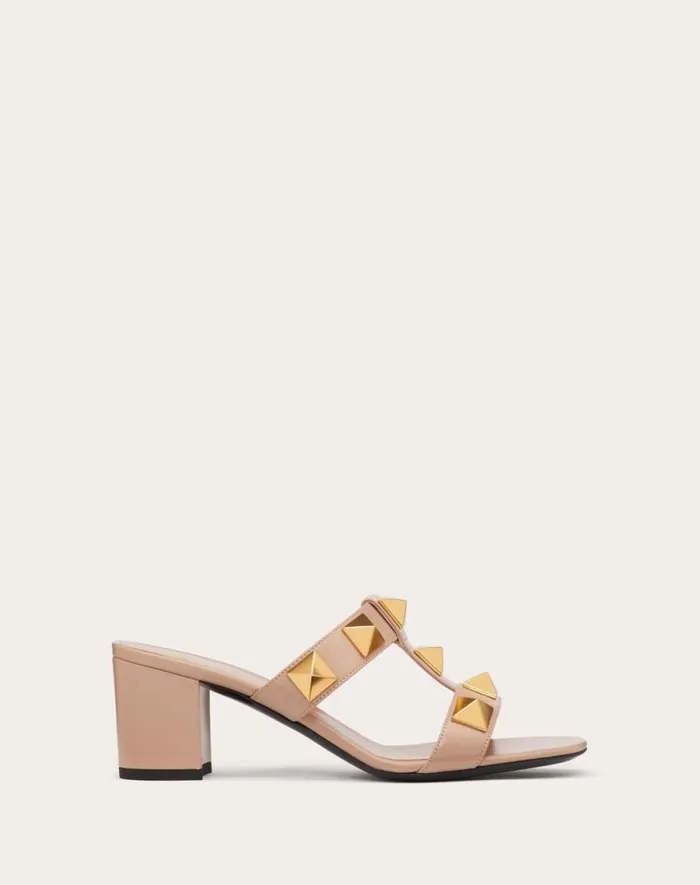 Valentino Sandals Woman Roman Stud Calfskin Slide Sandal 60 Mm For Woman In Light Ivory Light Ivory Valentino Sandals Woman Roman Stud Calfskin Slide Sandal 60 Mm For Woman In Light Ivory Light Ivory