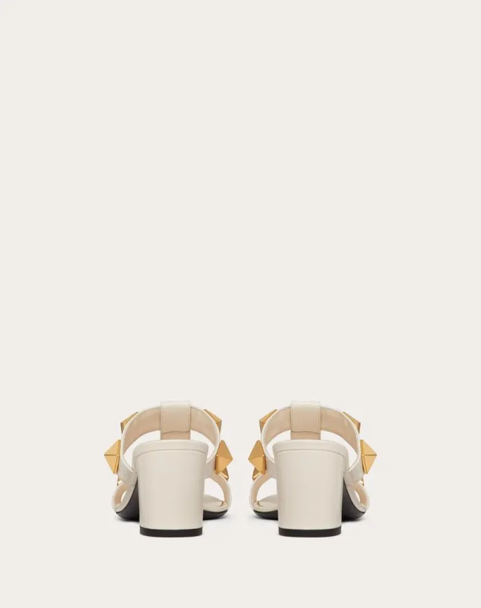 Valentino Sandals Woman Roman Stud Calfskin Slide Sandal 60 Mm For Woman In Light Ivory Light Ivory Valentino Sandals Woman Roman Stud Calfskin Slide Sandal 60 Mm For Woman In Light Ivory Light Ivory
