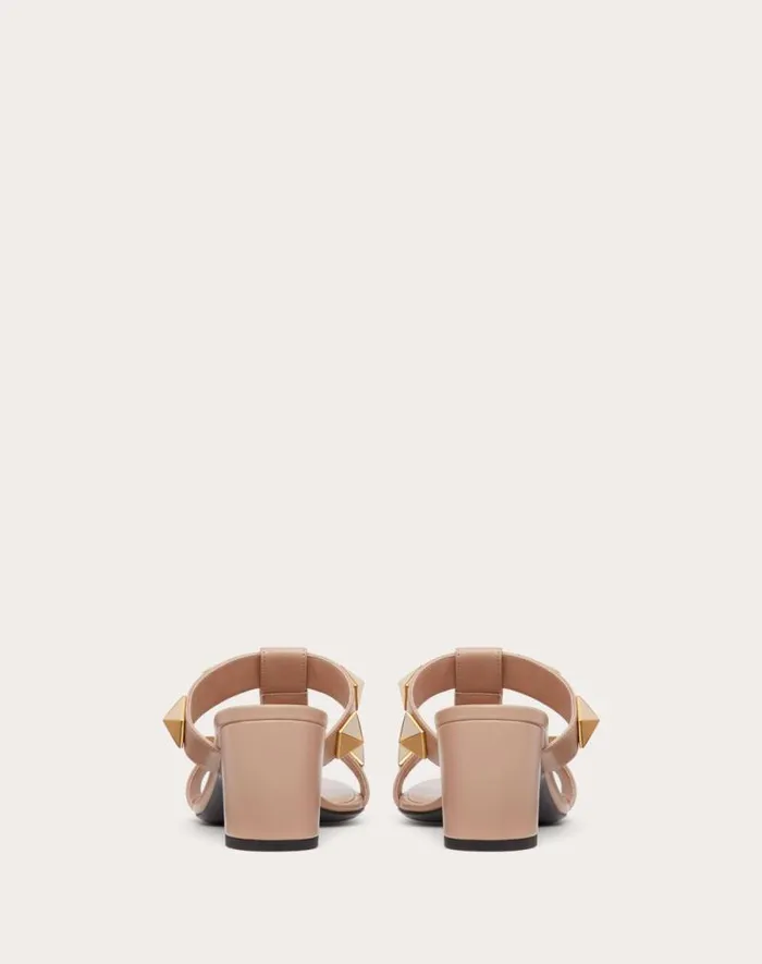 Valentino Sandals Woman Roman Stud Calfskin Slide Sandal 60 Mm For Woman In Light Ivory Light Ivory Valentino Sandals Woman Roman Stud Calfskin Slide Sandal 60 Mm For Woman In Light Ivory Light Ivory