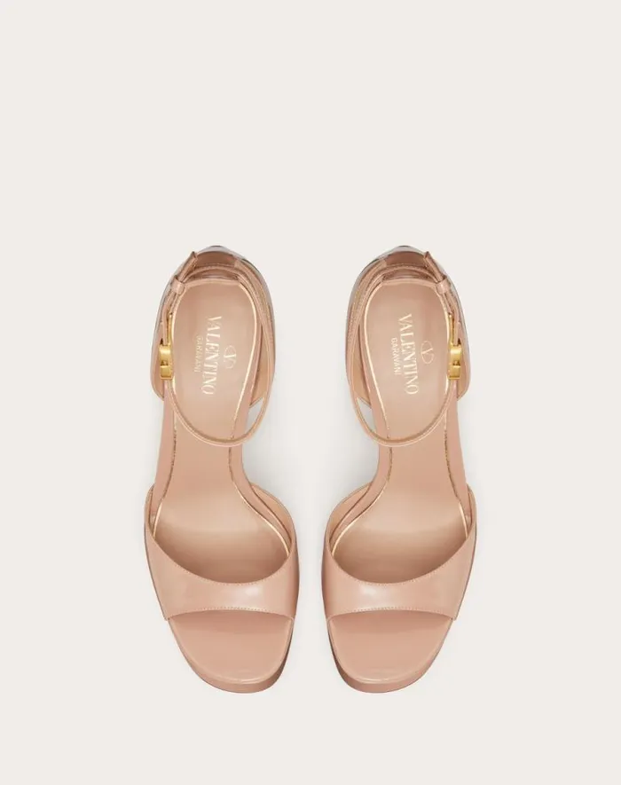 Valentino Sandals Woman Valentino Garavani Tango Patent Leather Platform Sandal 155mm For Woman In Black Black Valentino Sandals Woman Valentino Garavani Tango Patent Leather Platform Sandal 155mm For Woman In Black Black