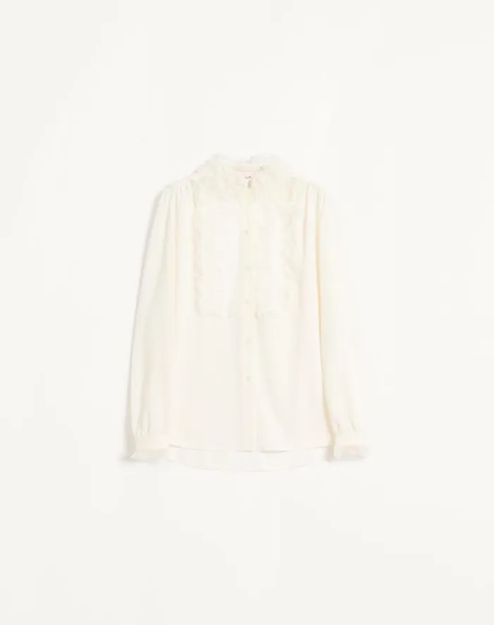 Valentino Shirts And Tops Woman Georgette Blouse For Woman In Ivory Ivory