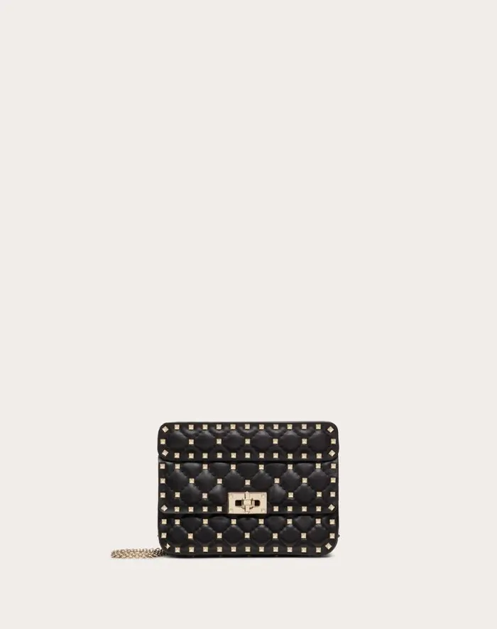 Valentino Shoulder Bags Woman Small Nappa Rockstud Spike Bag For Woman In Poudre Poudre Valentino Shoulder Bags Woman Small Nappa Rockstud Spike Bag For Woman In Poudre Poudre