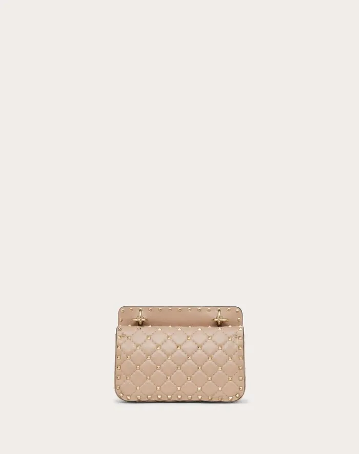 Valentino Shoulder Bags Woman Small Nappa Rockstud Spike Bag For Woman In Poudre Poudre Valentino Shoulder Bags Woman Small Nappa Rockstud Spike Bag For Woman In Poudre Poudre